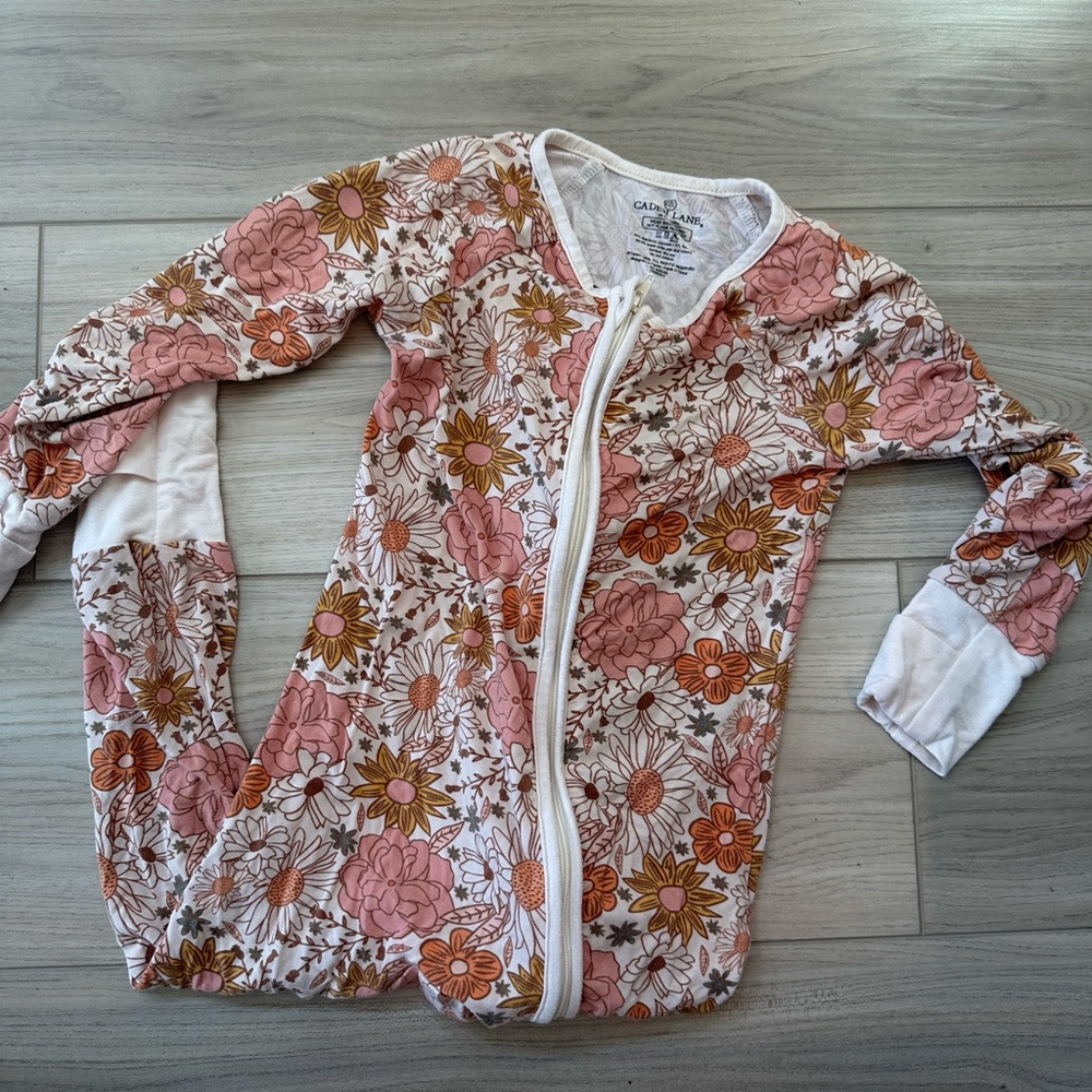 Caden Lane Pink and White Floral PJs